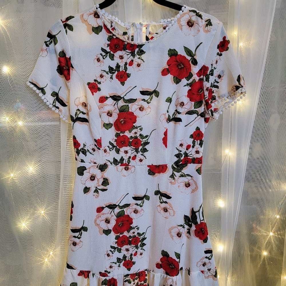 NWOT NanaMacs Fire In Me Floral Print Dress Size Large